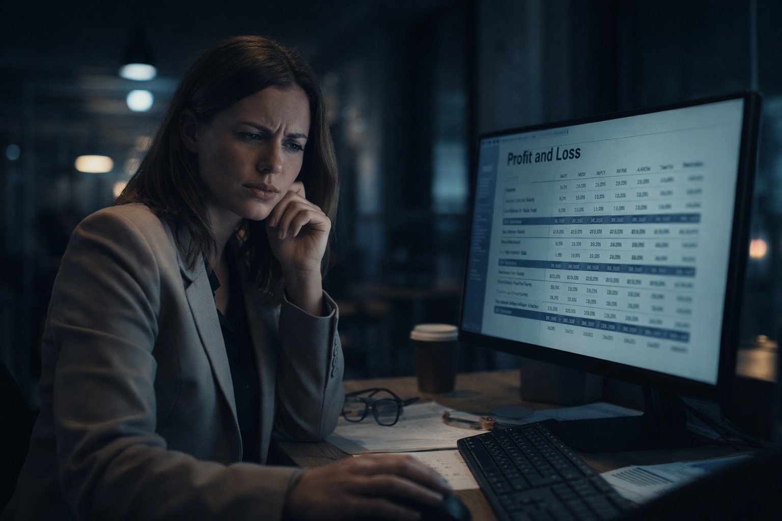Accountant ponders some errors in a P&L Statement.